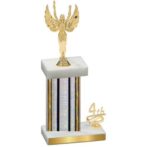 Accented Single Silver Glacier Fourth Place Victory Trophy
