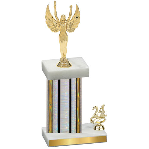 Accented Single Silver Glacier Year Victory Trophy