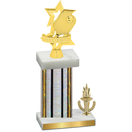 Accented Single Silver Glacier Victory Pickleball Trophy