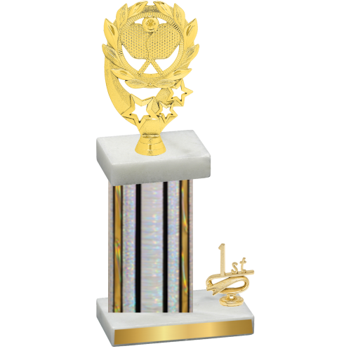 Accented Single Silver Glacier First Place Pickleball Trophy