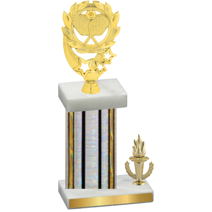 Accented Single Silver Glacier Victory Pickleball Trophy