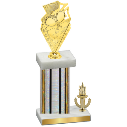 Accented Single Silver Glacier Victory Pickleball Trophy