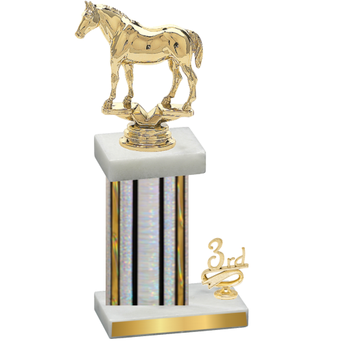 Accented Single Silver Glacier Third Place Horses Trophy