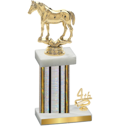 Accented Single Silver Glacier Fourth Place Horses Trophy