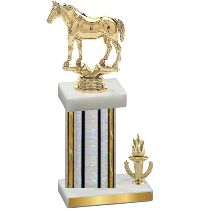 Accented Single Silver Glacier Victory Horses Trophy