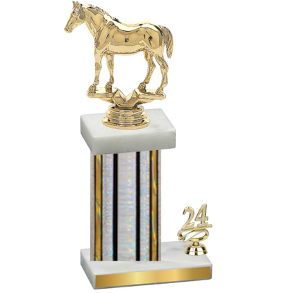 Accented Single Silver Glacier Year Horses Trophy