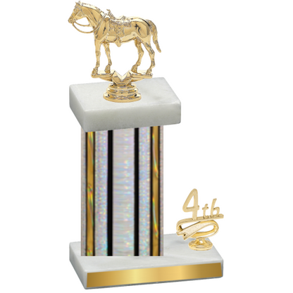 Accented Single Silver Glacier Fourth Place Horses Trophy