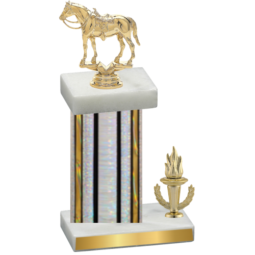 Accented Single Silver Glacier Victory Horses Trophy