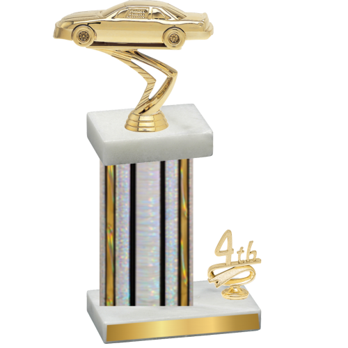 Accented Single Silver Glacier Fourth Place Cars Trophy