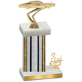 Accented Single Silver Glacier Third Place Cars Trophy
