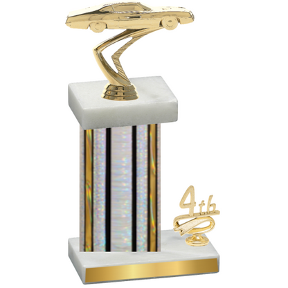 Accented Single Silver Glacier Fourth Place Cars Trophy