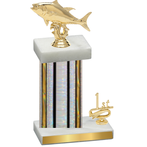 Accented Single Silver Glacier First Place Fishing Trophy