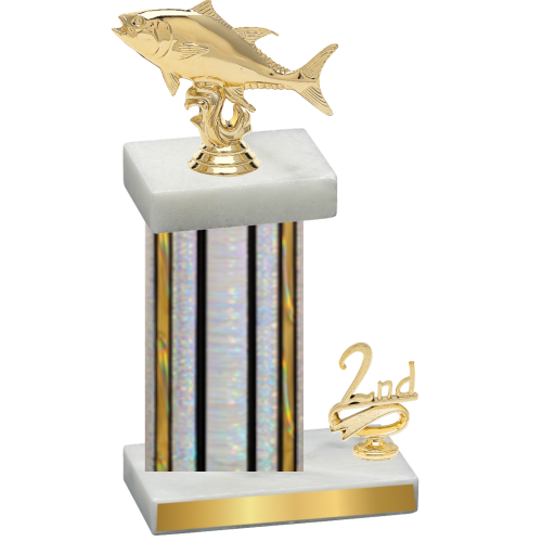 Accented Single Silver Glacier Second Place Fishing Trophy