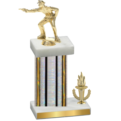 Accented Single Silver Glacier Victory Shooter Trophy