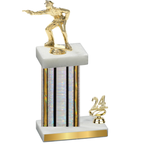 Accented Single Silver Glacier Year Shooter Trophy