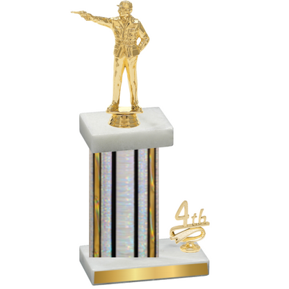 Accented Single Silver Glacier Fourth Place Shooter Trophy