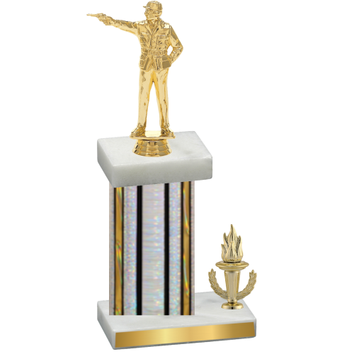 Accented Single Silver Glacier Victory Shooter Trophy