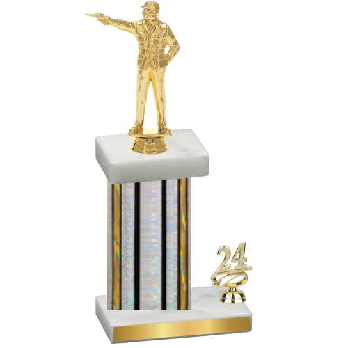 Accented Single Silver Glacier Year Shooter Trophy