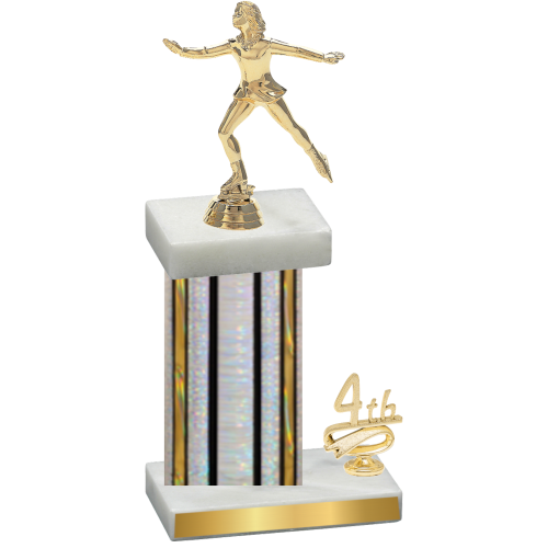 Accented Single Silver Glacier Fourth Place Skater Trophy