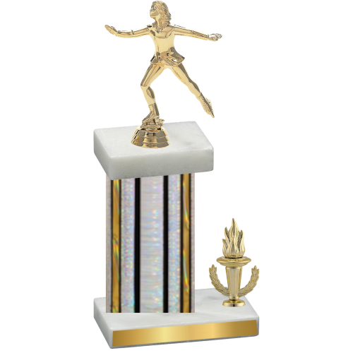 Accented Single Silver Glacier Victory Skater Trophy