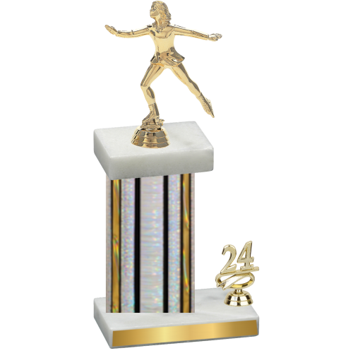 Accented Single Silver Glacier Year Skater Trophy