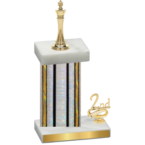 Accented Single Silver Glacier Second Place Chess Trophy