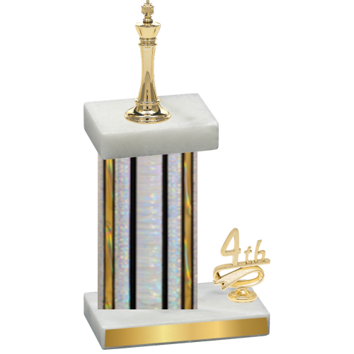 Accented Single Silver Glacier Fourth Place Chess Trophy