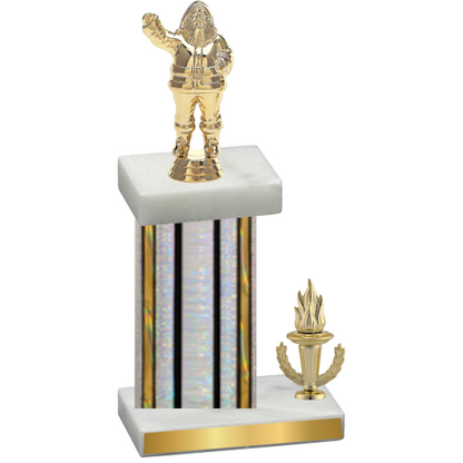 Accented Single Silver Glacier Victory Holiday Trophy