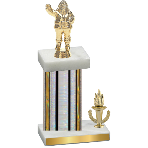 Accented Single Silver Glacier Victory Holiday Trophy