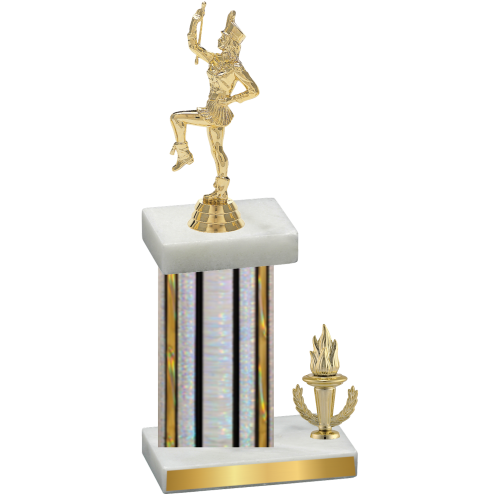 Accented Single Silver Glacier Victory Majorette Trophy