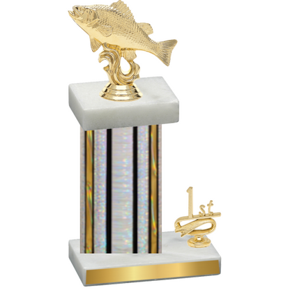 Accented Single Silver Glacier First Place Fishing Trophy