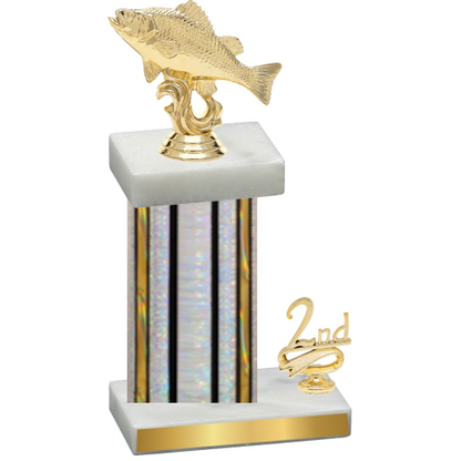 Accented Single Silver Glacier Second Place Fishing Trophy