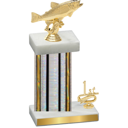 Accented Single Silver Glacier First Place Fishing Trophy