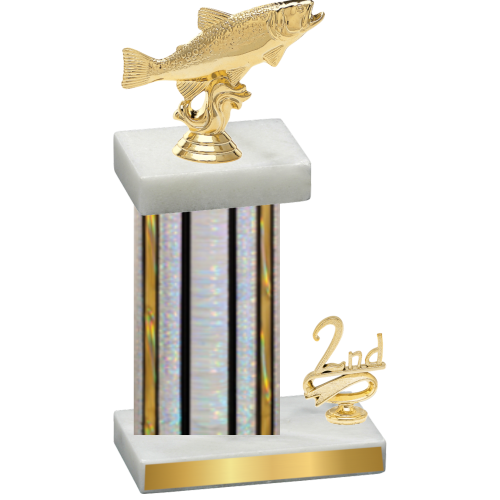 Accented Single Silver Glacier Second Place Fishing Trophy