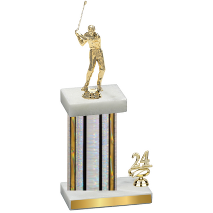 Accented Single Silver Glacier Year Golf Trophy