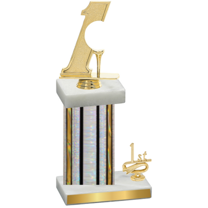 Accented Single Silver Glacier First Place Golf Trophy