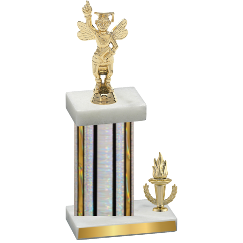 Accented Single Silver Glacier Victory Academics Trophy