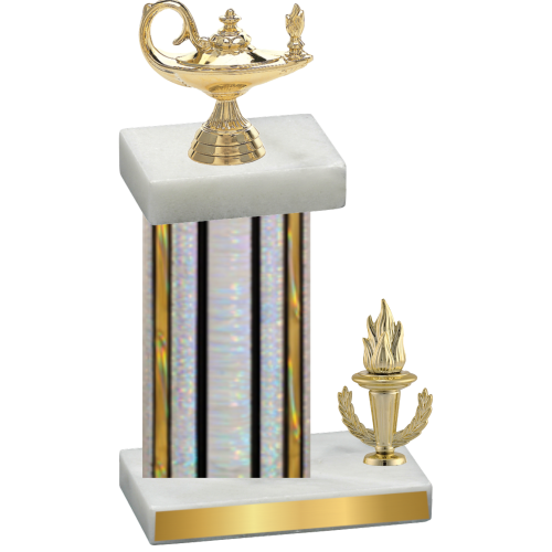 Accented Single Silver Glacier Victory Academics Trophy