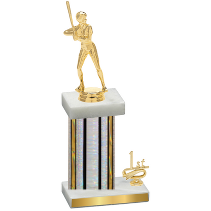 Accented Single Silver Glacier First Place Softball Trophy