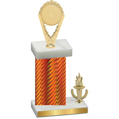 Accented Single Orange Carbon Fiber Victory Insert Trophy