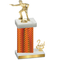 Accented Single Orange Carbon Fiber Second Place Shooter Trophy