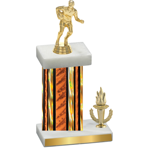 Accented Single Orange Glacier Victory Rugby Trophy