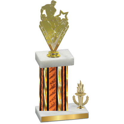 Accented Single Orange Glacier Victory Rugby Trophy