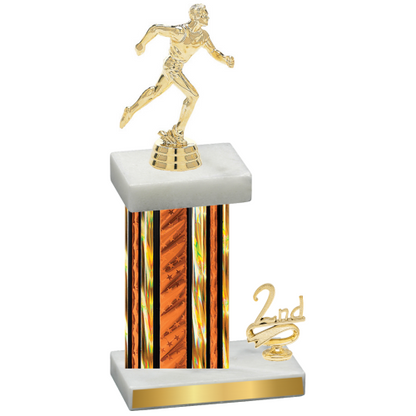 Accented Single Orange Glacier Second Place Running Trophy