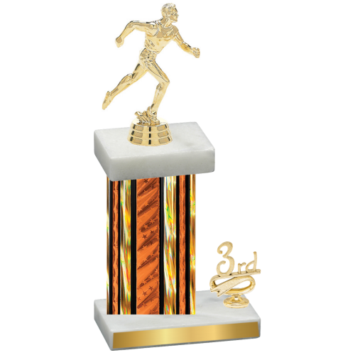 Accented Single Orange Glacier Third Place Running Trophy