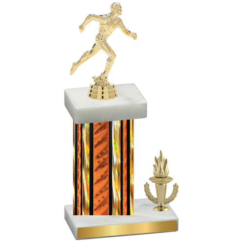 Accented Single Orange Glacier Victory Running Trophy