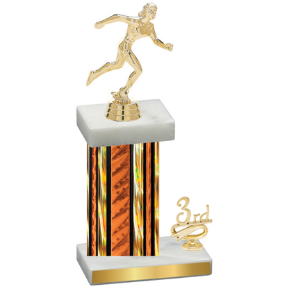Accented Single Orange Glacier Third Place Running Trophy