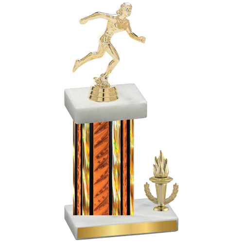 Accented Single Orange Glacier Victory Running Trophy