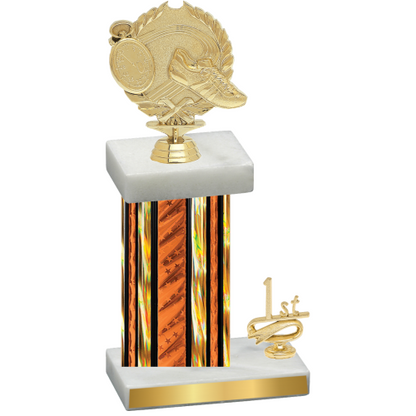 Accented Single Orange Glacier First Place Running Trophy