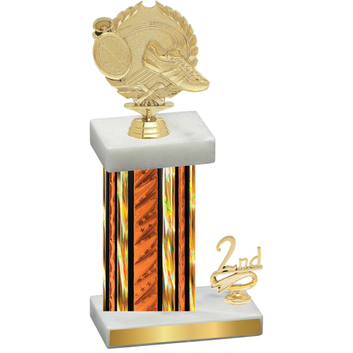 Accented Single Orange Glacier Second Place Running Trophy